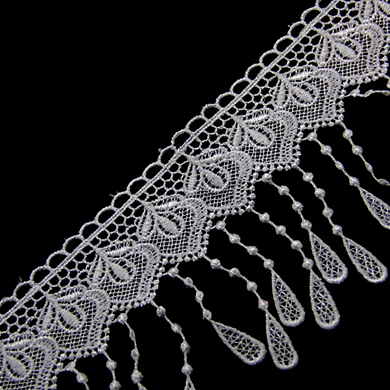 10.5cm Mesh Embroidery Lace Trim With Inelastic