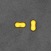 New Shape Elliptical Plastic 9mm yellow Polished Color ABS Beads