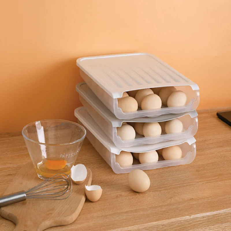 Egg Storage Containers (Auto rolling down) Refrigerator Saving Space