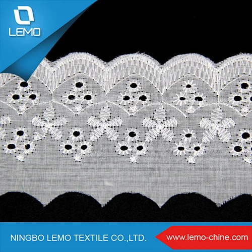 hot sale Lemo manufacture Made-in-China embroidered lace trim for decorative and textile