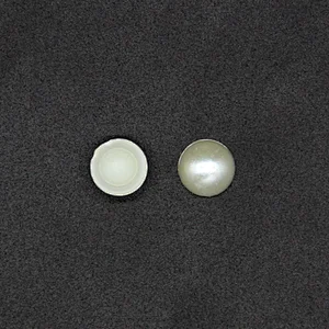 Grey without Hole Half Spherical 8mm Plastic ABS Pearl Beads