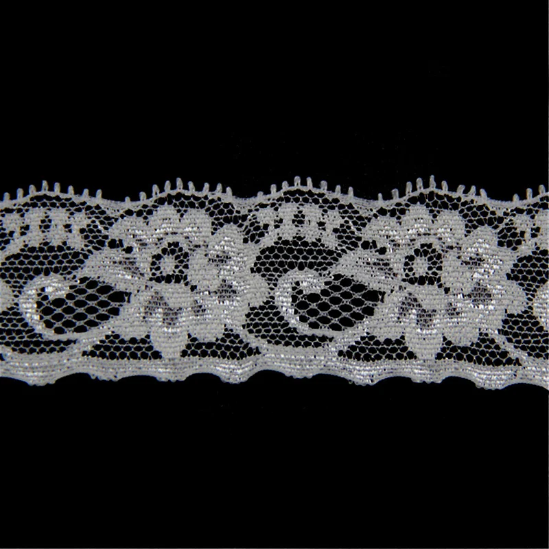 2.3cm Lingerie Stretch Spandex Lace Trimming with Flower Design