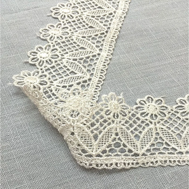polyester african lace fabric embroidery border lace trim for home textile