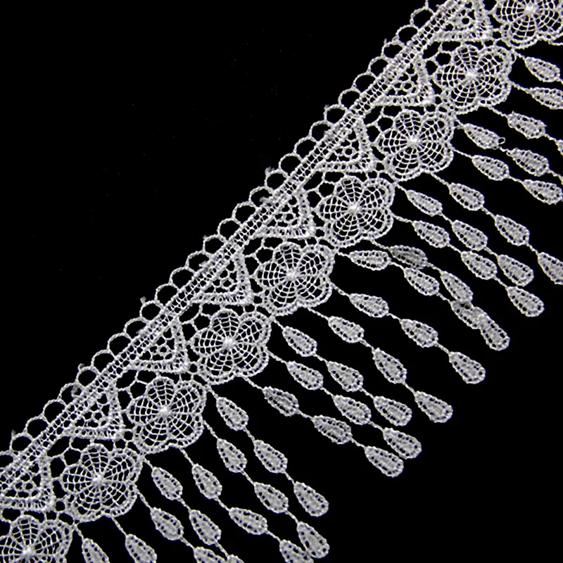 12cm Chemical Embroidery Lace with Plam Design