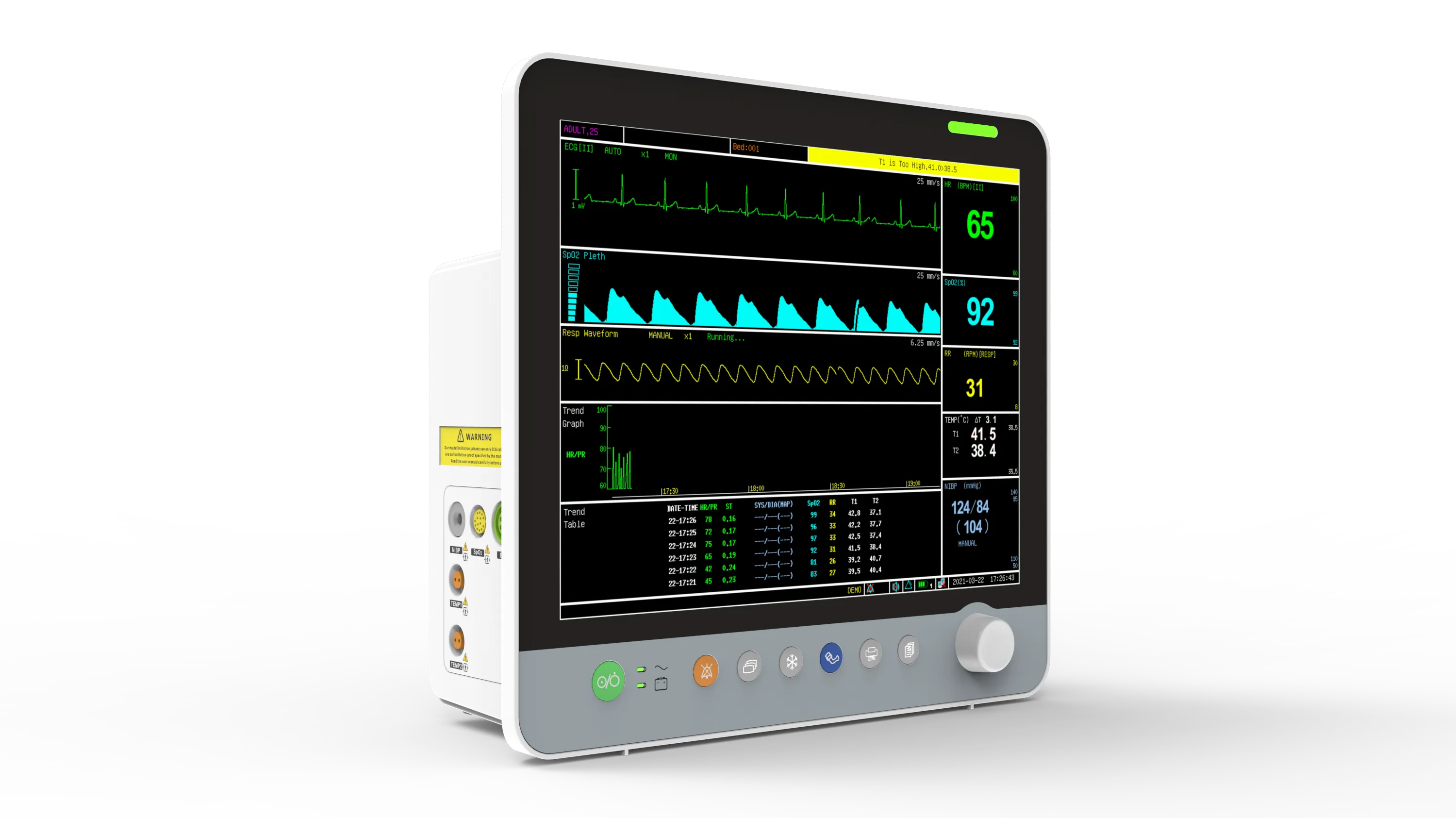 large screen patient monitor