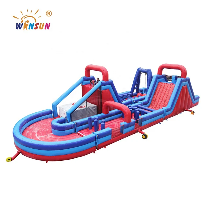 Air constant inflatable  rug obstacle course,inflatable run rides,air u shape sport games for sale