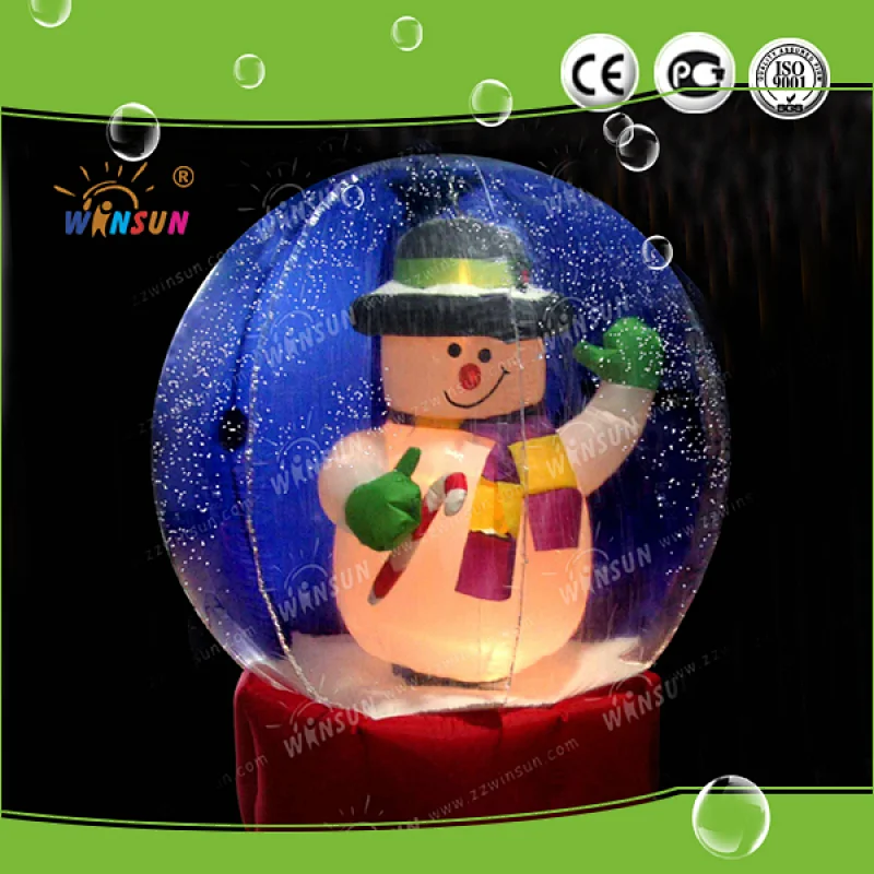 Customized walmart christmas ball inflatable snow globe, 8ft inflatable snow globe