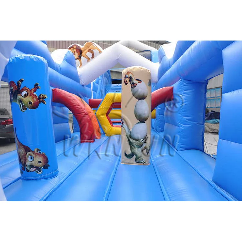 Challenge commercial outdoor kids inflatable obstacle course