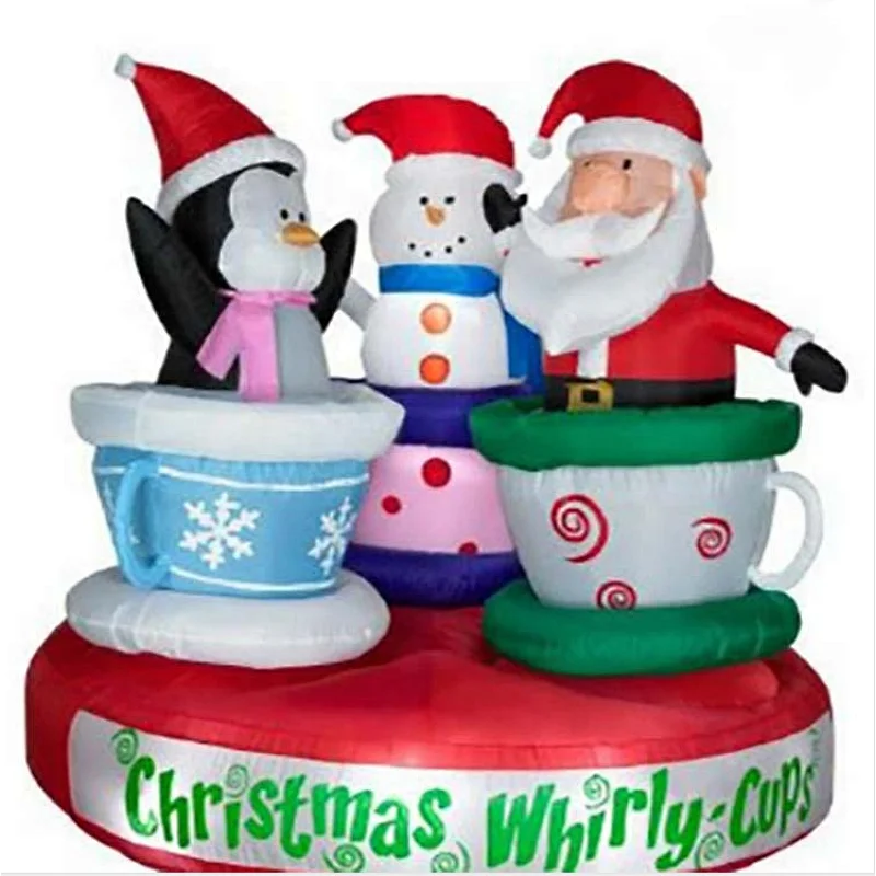 popular portable small inflatable christmas balloon merry go round carousel for sale