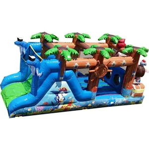 Children inflatable path treasure island,toddler slides bounce combo,percorso tesoro mt for sale