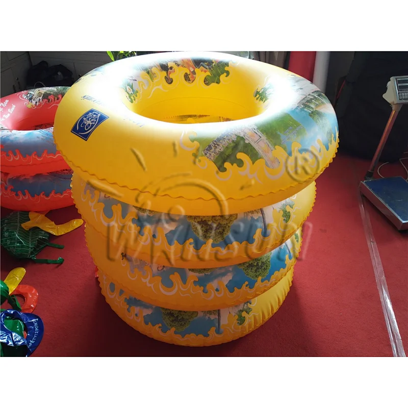 Hot sale inflatable round rive swimming float ring, colourful swimming ring adult