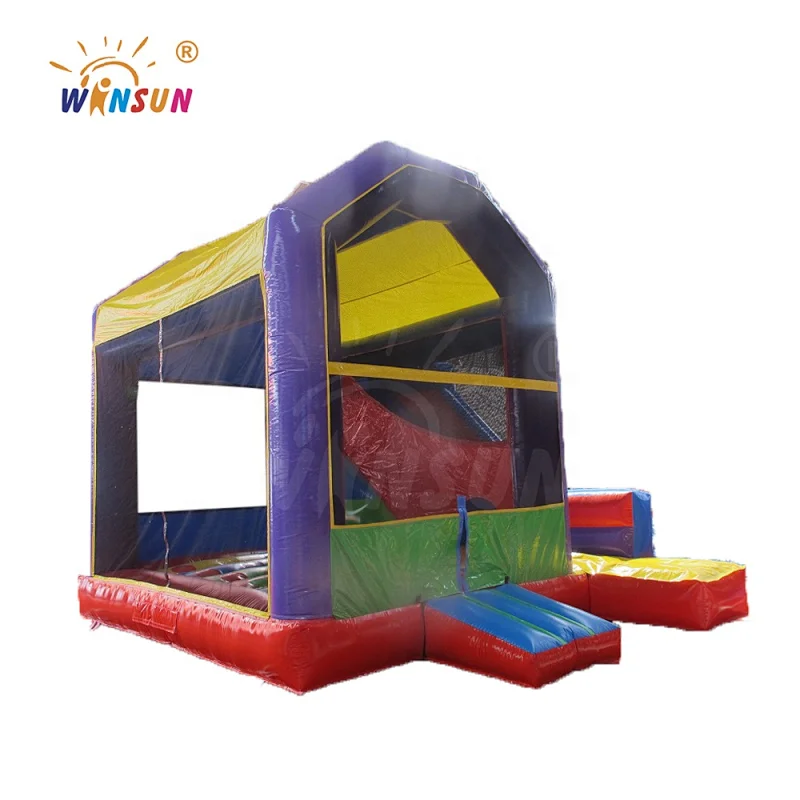 4 in 1 combo inflatable jumping trampoline,inflatable jumping room, inflatable moonwalk fun city for fun fair hire