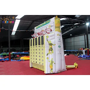 Customized connect 4 inflatable basketball connect 4 game for sale
