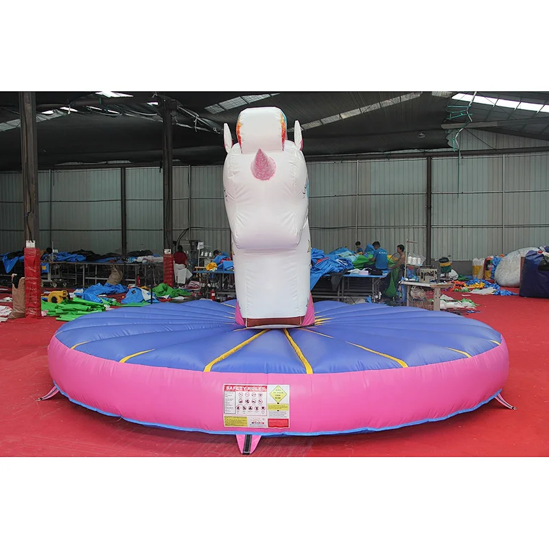 High quality Commercial pull riding bounce and ride inflatable,Inflatable Rodeo Unicorn