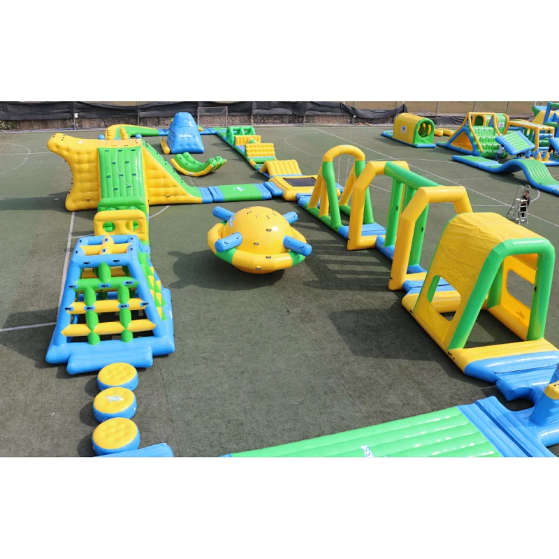 giant inflatable floating water park land, water park inflatable water obstacle course toys for sale