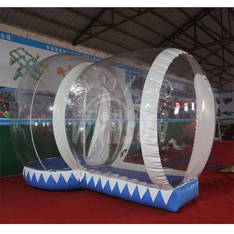 Airtight constant air continue inflatable snow globes