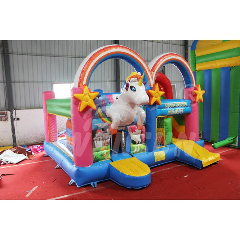 commercial custom pvc inflatable ultimate combo unicorn bounce house