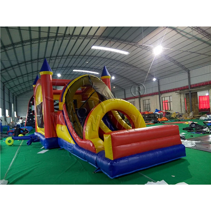5 in 1 inflatable jumping castle combo/ inflatable bouncer house with obstacle course and slide