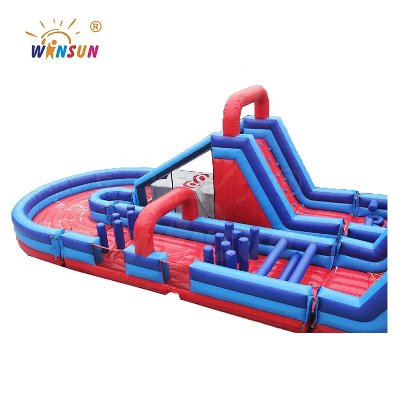 Air constant inflatable rug obstacle course,inflatable run rides,air u shape sport games for sale