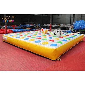 New Design inflatable 3d twister game, inflatable interactive twister game