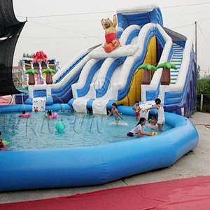 Giant Bear inflatable water park,inflatable water park for sale, Kids water inflatable amusement park