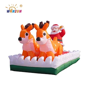 Factory Price christmas inflatable for decoration, inflatable santa claus with christmas inflatable elk