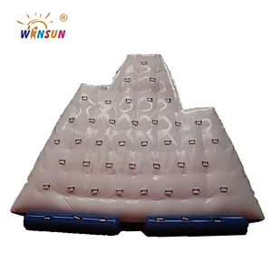 Customized cheap inflatable floating iceberg, inflatable iceberg water toy