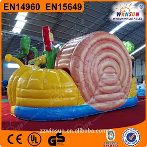 New Design CE Inflatable Snail Bouncer for sale, snail castle house for rental