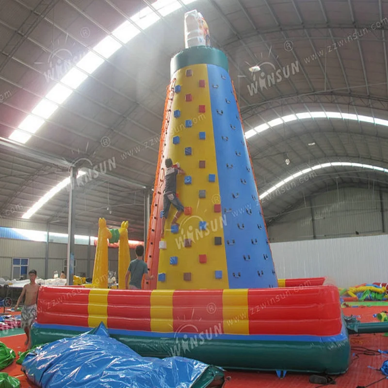 CE Hot Sale Durable Kids Inflatable Rock Climbing Wall