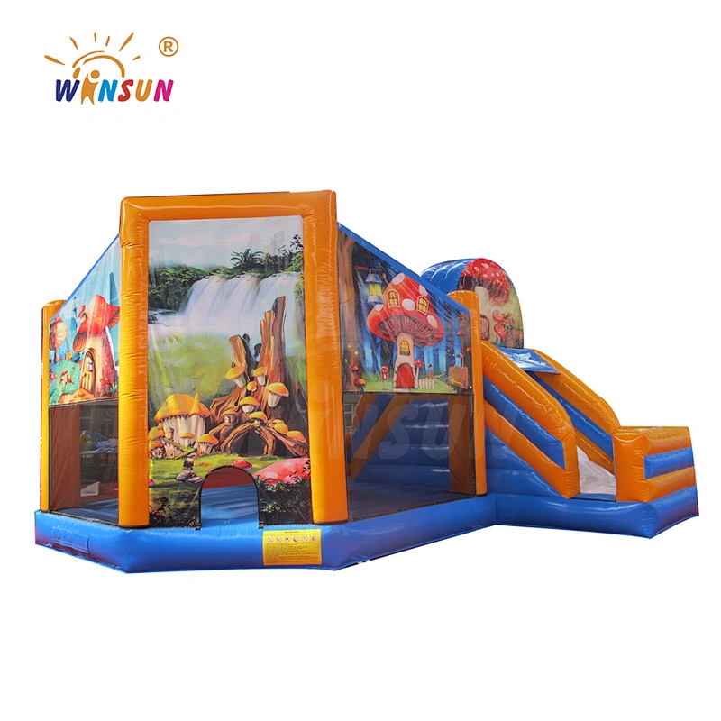 23 foot long 3 in 1 inflatable bounce house with slide