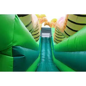 Giant Alligator with The Lost Jungle inflatable obstacle course, HUGE attraction Cobra Obstacle Course