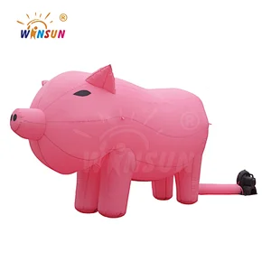 Cartoon pink inflatable pig, advertisement inflatable pig balloon balloons for event