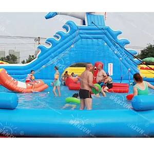 Park projects dragon shark inflatable water toys