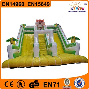 New design 0.55mm PVC adult inflatable rainforest commercial slide