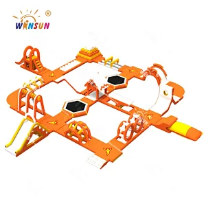 Customized cheap giant inflatable floating water park,floating inflatable water park