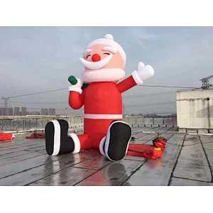 2019 Cute inflatable santa claus bow door, air constant christmas door way for sale