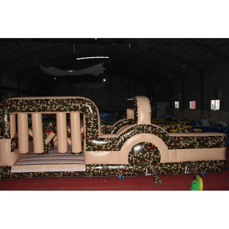 Mini designing inflatable mini camouflage obstacle course,obstacle run rides,small inflatable jumping obstacles for rental