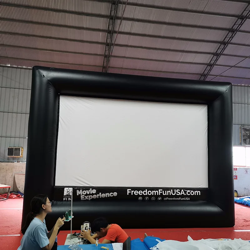 Outdoor giant advertising inflatable movie screen, inflatable cinema screen for projection movie,Inflatable Screen For Sale