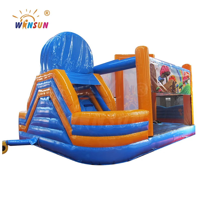 23 foot long 3 in 1 inflatable bounce house with slide