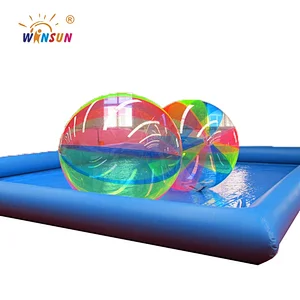 2m/1.8m TPU colorful inflatable water walking ball, high quality inflatable plastic water balls for swimming pool