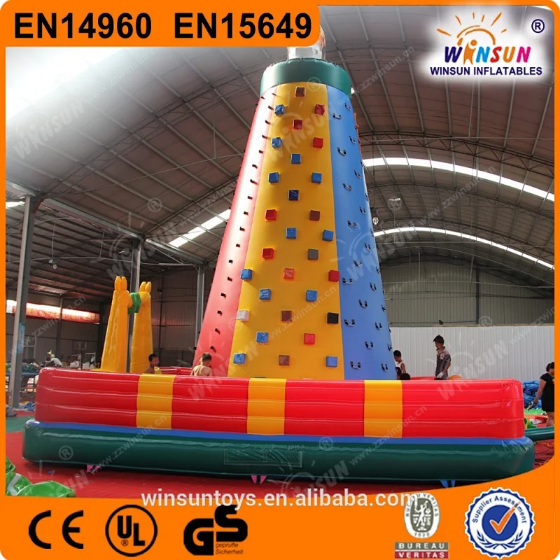 Popular inflatable rock climbing wall/large inflatable climbing games
