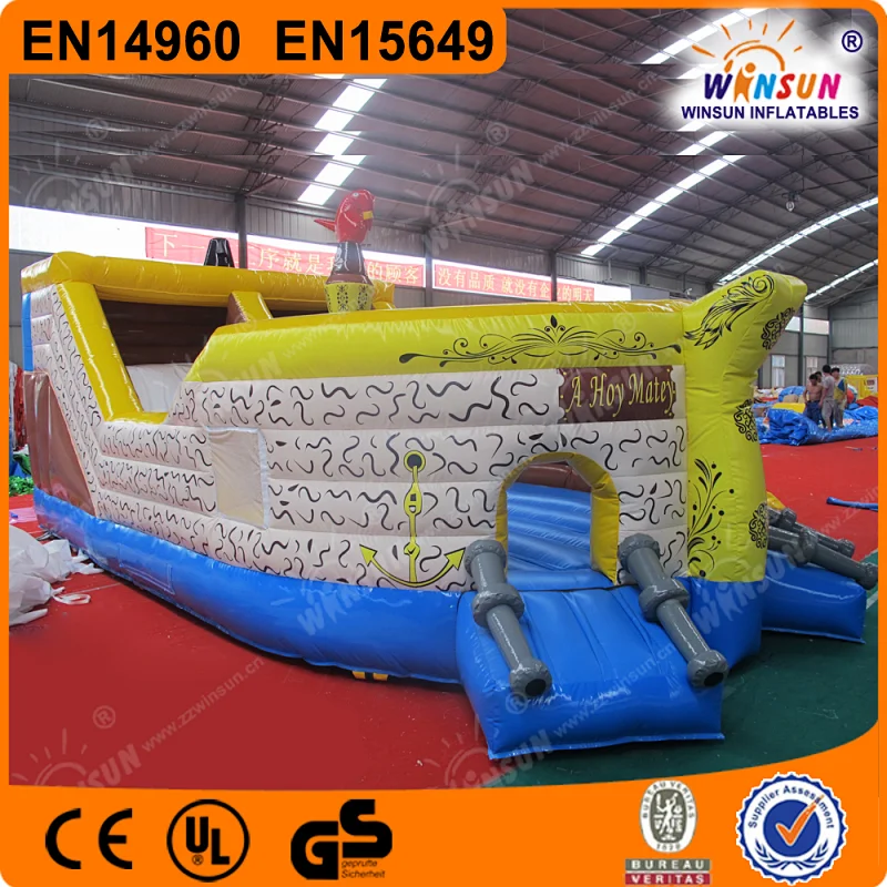 Outdoor sports PVC Jumping Bouncy inflatable Pirate Ship