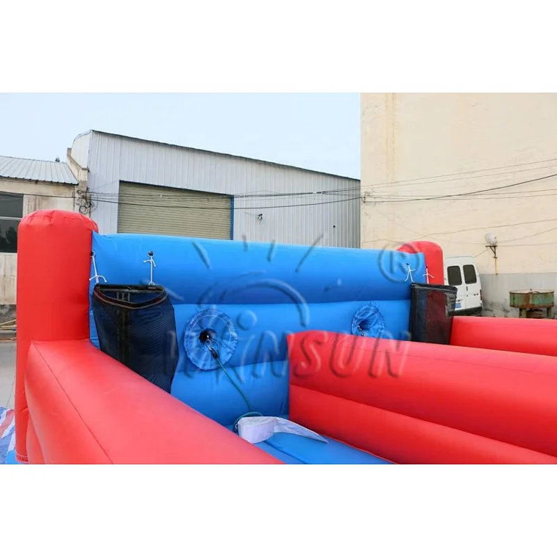 New design outdoor inflatable bungee run with basketball hoops