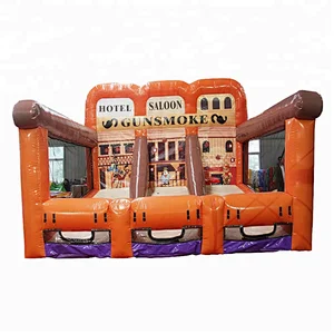 Inflatable 3 Lane Western Shooting Gallery For Sale