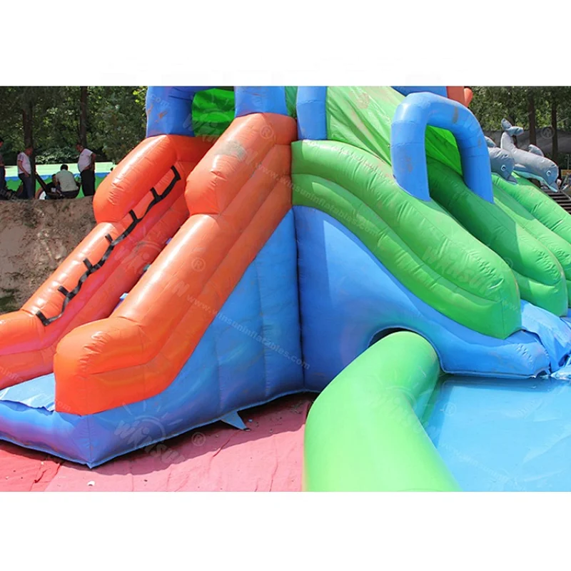 Outdoor playground inflatable octopus water park