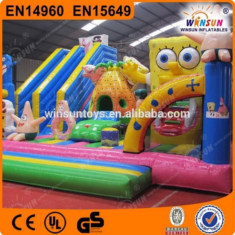 Hot newest design custom popular used largest inflatable fun city for adults