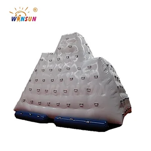Customized cheap inflatable floating iceberg, inflatable iceberg water toy