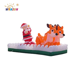 Factory Price christmas inflatable for decoration, inflatable santa claus with christmas inflatable elk