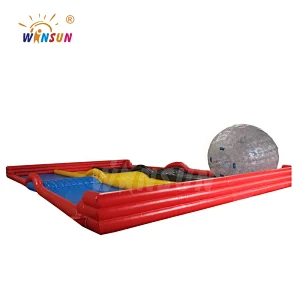 Super inflatable human hamster ball race track,inflatable zorb ball track,land mat for sale