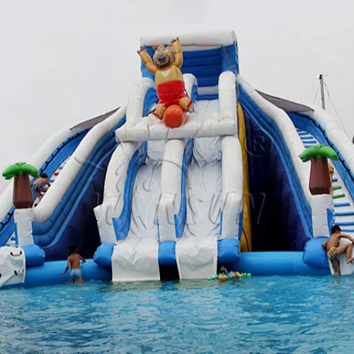 Giant Bear inflatable water park,inflatable water park for sale, Kids water inflatable amusement park